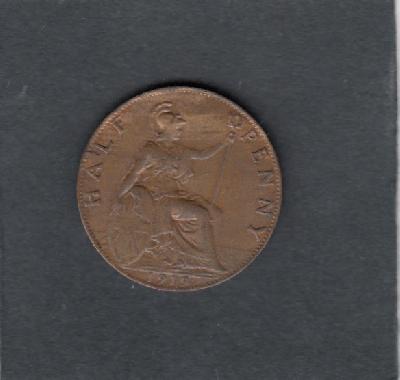 Beschrijving: 1/2 Penny GEORGIUS V  